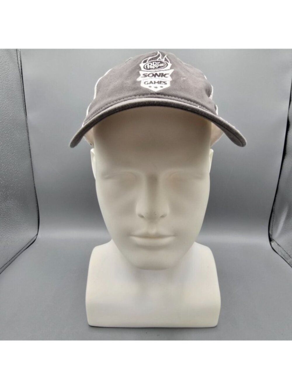 Dr Pepper Sonic Games 2023 Semifinalist Gray and White Mesh Back Dad Hat *Flaw - Picture 3 of 13